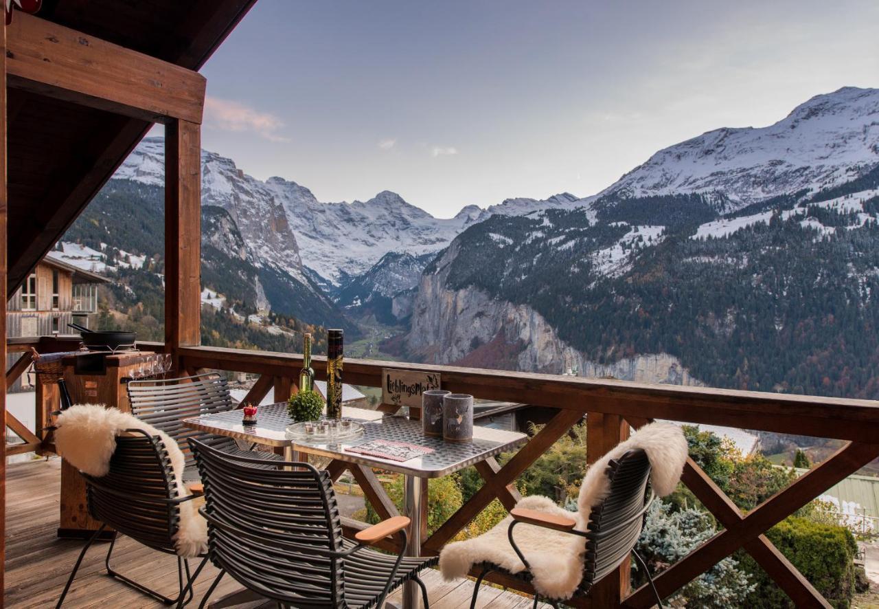 Chalet Rose Penthouse Wengen Exteriér fotografie