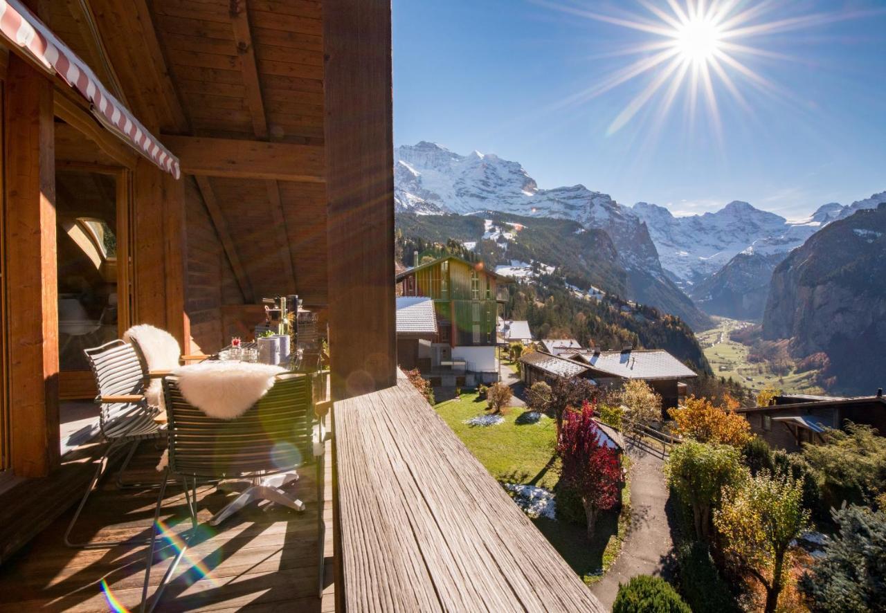 Chalet Rose Penthouse Wengen Exteriér fotografie