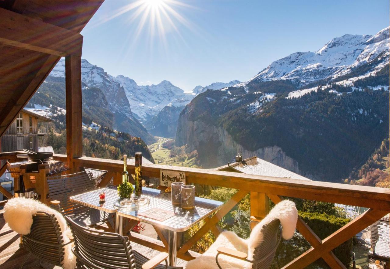 Chalet Rose Penthouse Wengen Exteriér fotografie