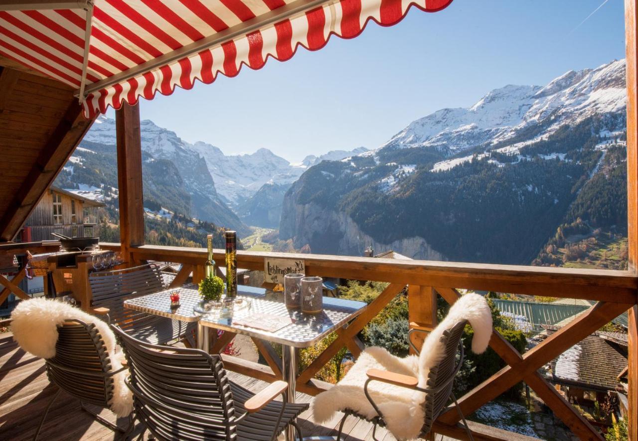 Chalet Rose Penthouse Wengen Exteriér fotografie