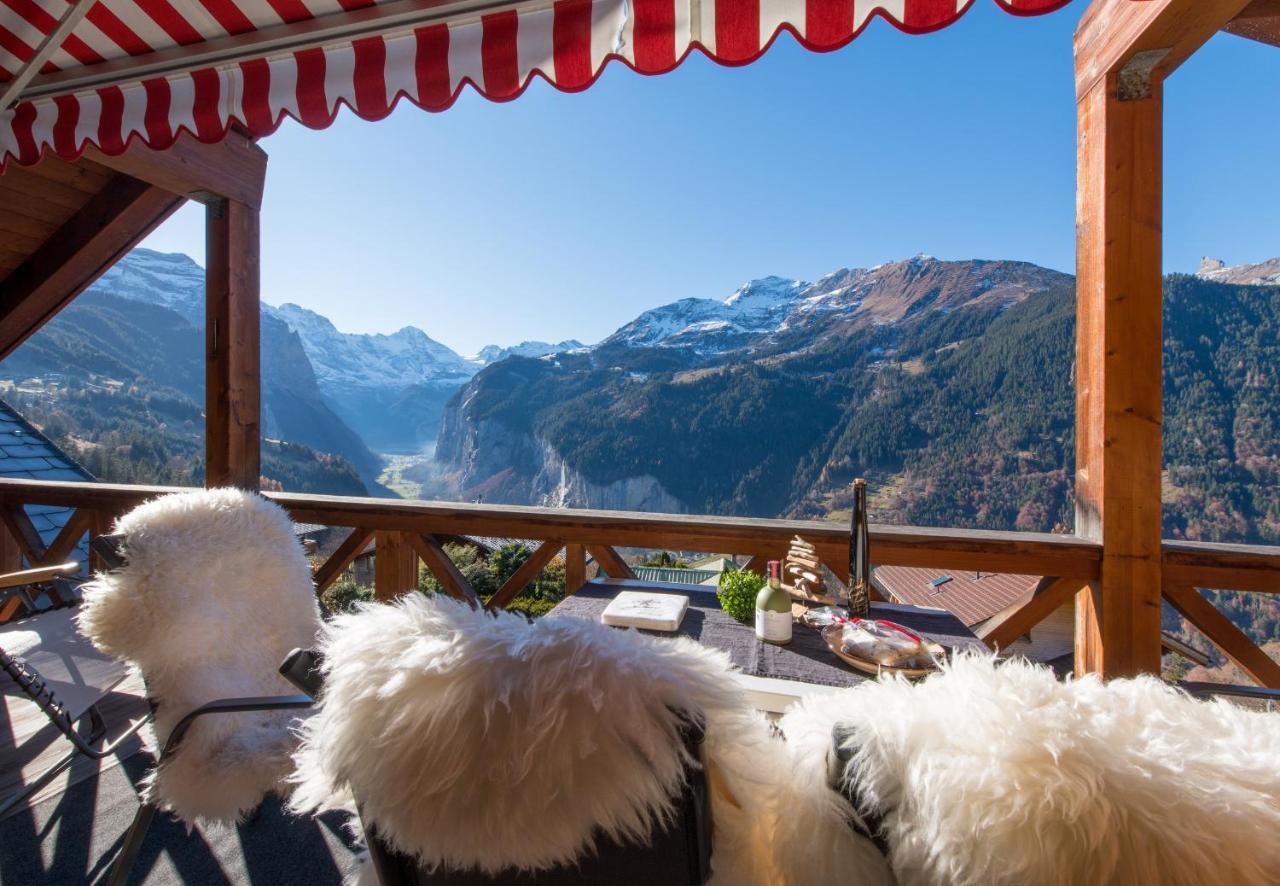 Chalet Rose Penthouse Wengen Exteriér fotografie