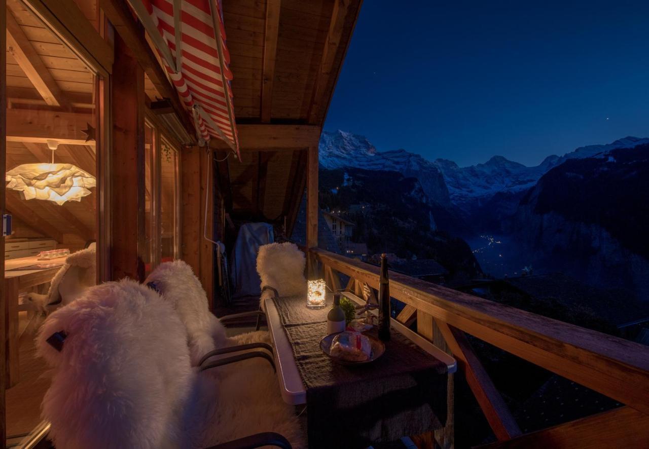 Chalet Rose Penthouse Wengen Exteriér fotografie
