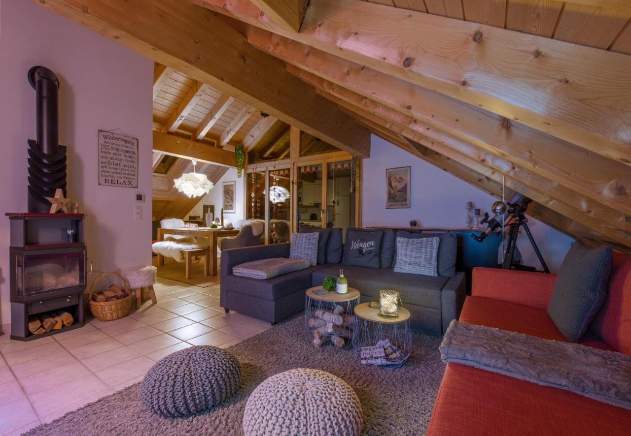 Chalet Rose Penthouse Wengen Exteriér fotografie