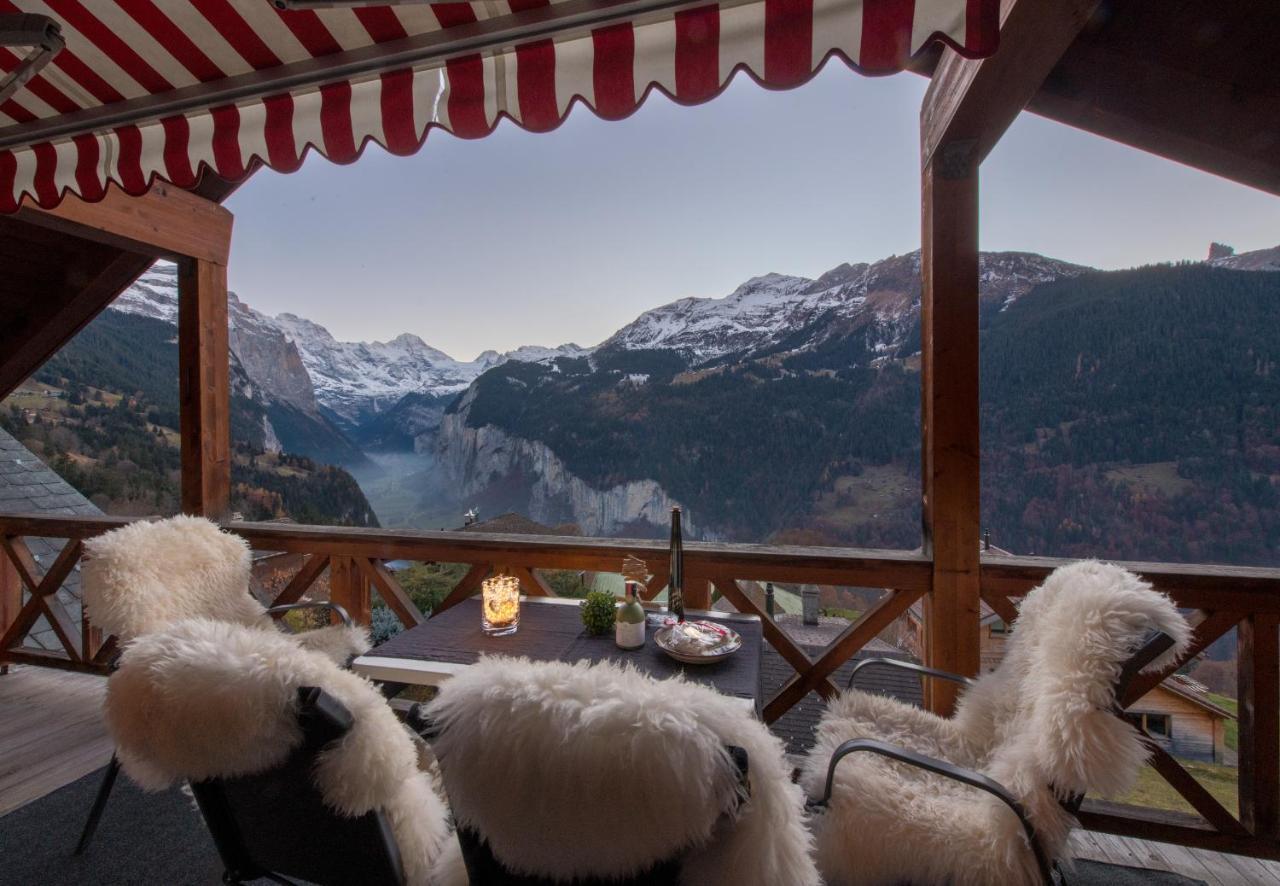Chalet Rose Penthouse Wengen Exteriér fotografie