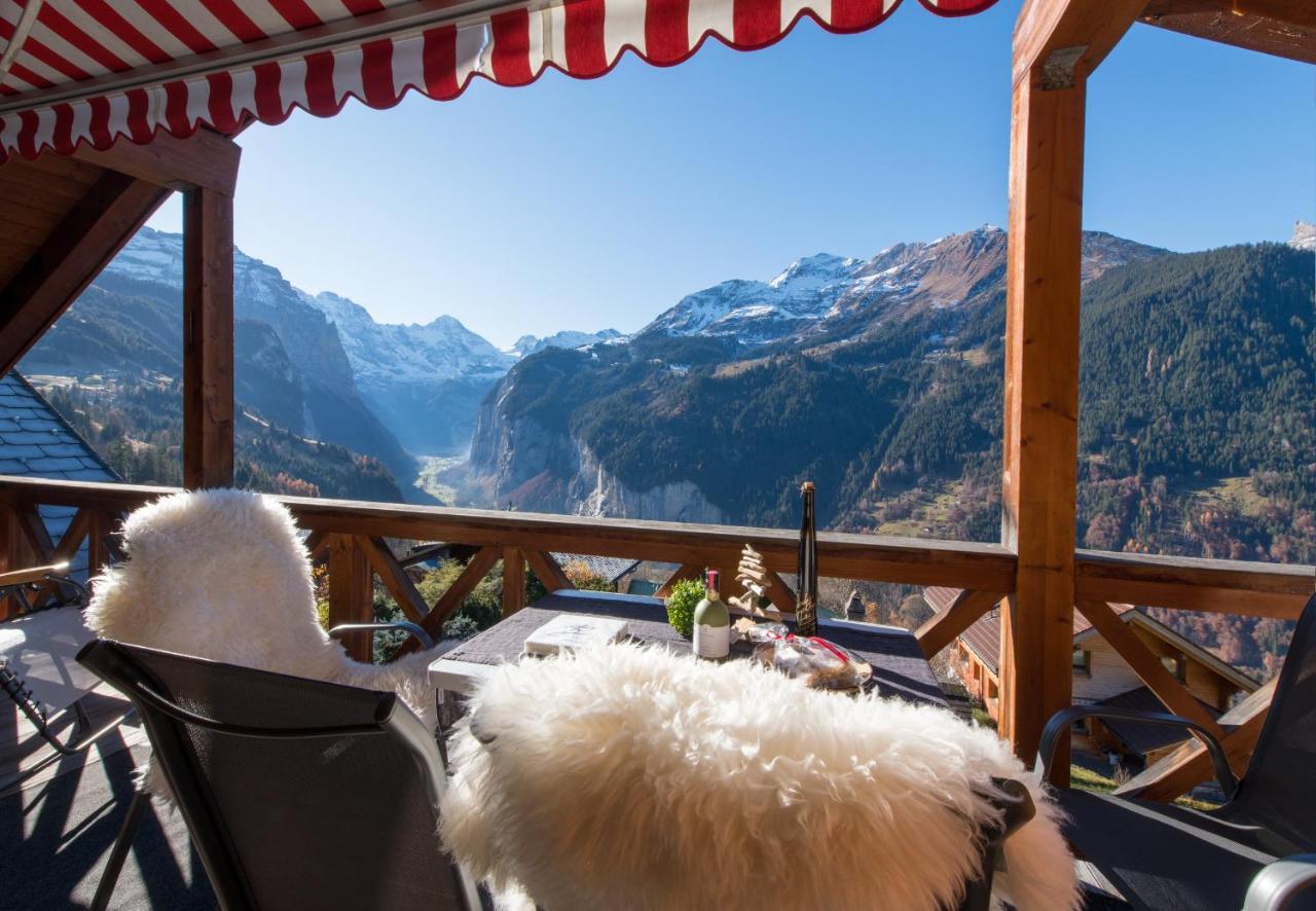 Chalet Rose Penthouse Wengen Exteriér fotografie