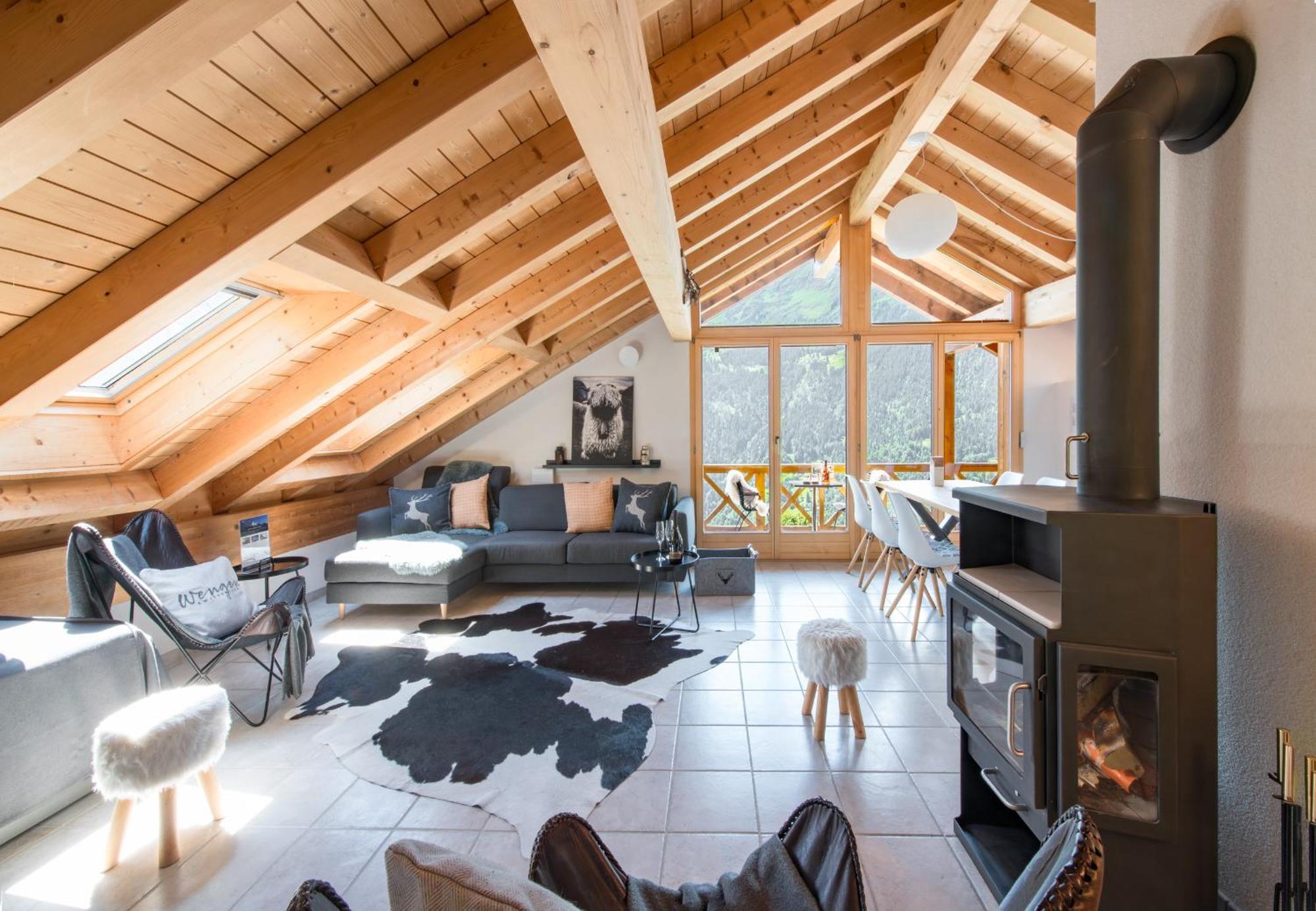 Chalet Rose Penthouse Wengen Exteriér fotografie