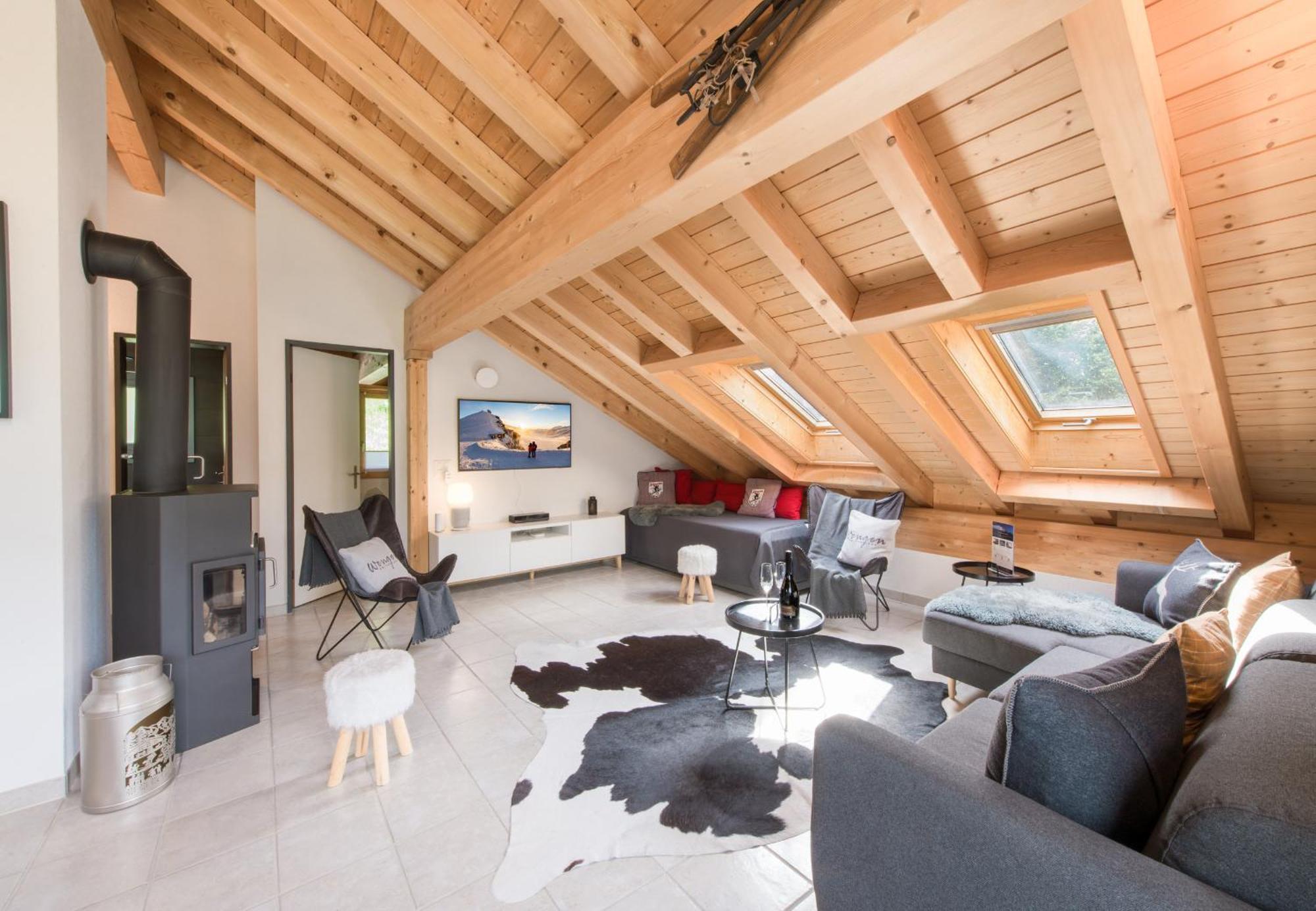 Chalet Rose Penthouse Wengen Exteriér fotografie
